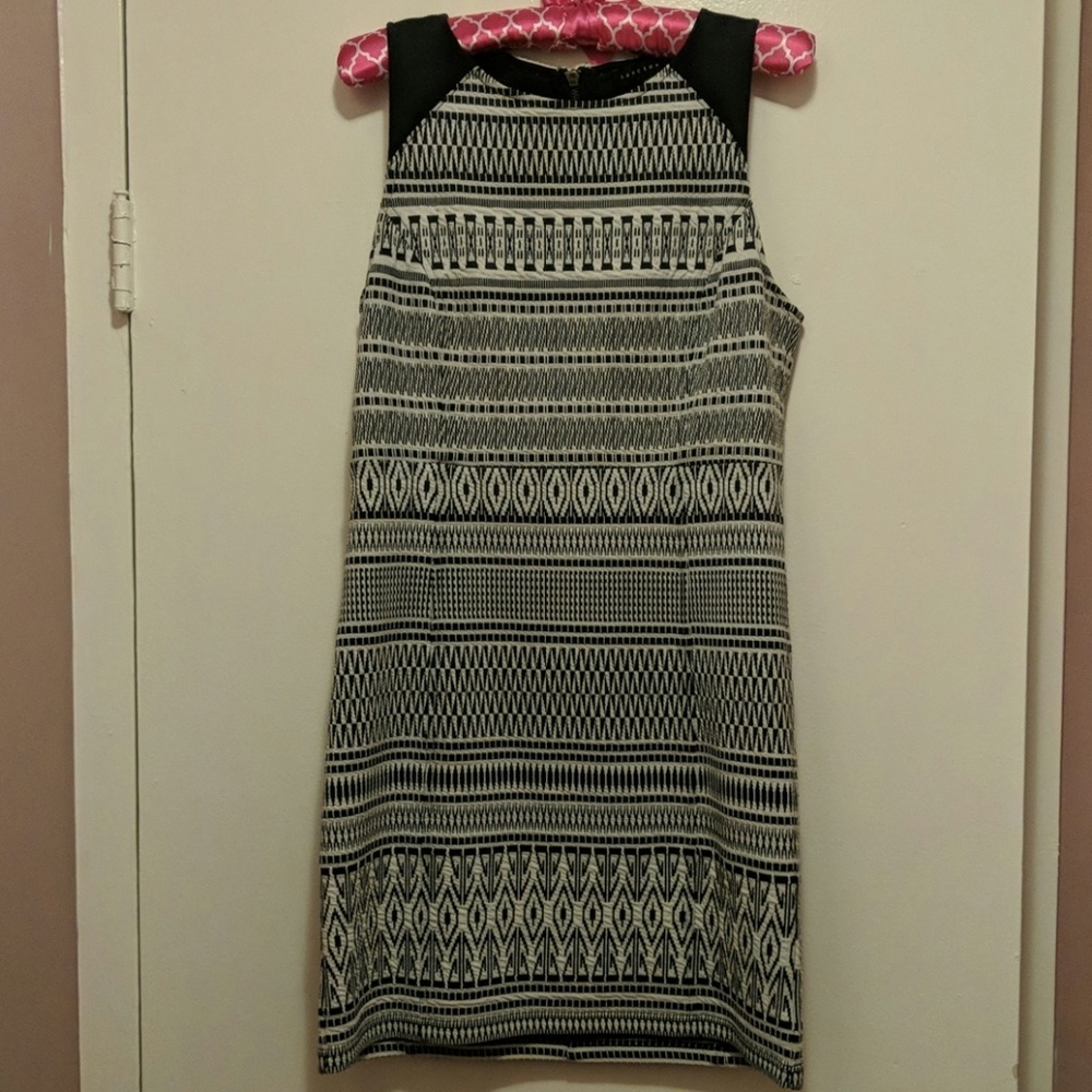 Sanctuary black and white form fitting mini dress